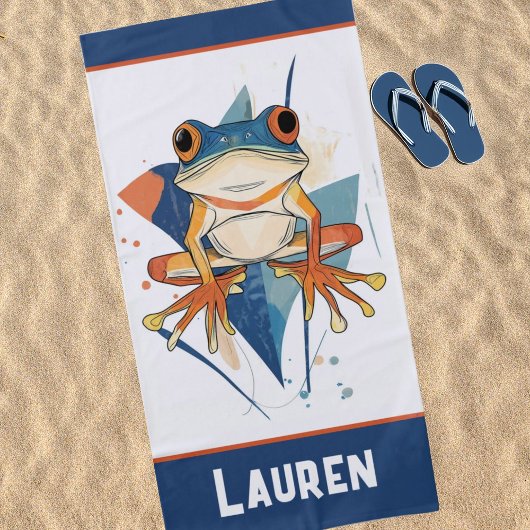 Serviette De Plage Fantastic Frog Art