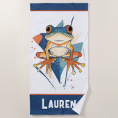 Serviette De Plage Fantastic Frog Art (Devant)