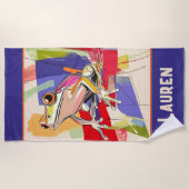 Serviette De Plage Fantastique grenouille violette Art (Devant)