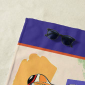 Serviette De Plage Fantastique grenouille violette Art (En situation)