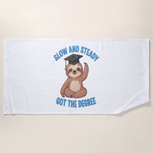 Serviette De Plage Fantastique Sloth Graduation