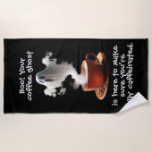 Serviette De Plage Fantôme de café (Devant)