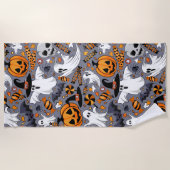 Serviette De Plage Fantômes Monstres mignons Éffrayants et Déplaisant (Devant)