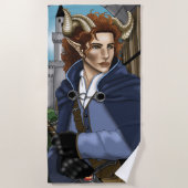 Serviette De Plage Faune cornu Fae Fantastique (Devant)