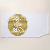 Serviette de plage Fausse Mariée en Or (Devant)