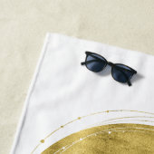 Serviette de plage Fausse Mariée en Or (En situation)