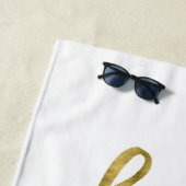 Serviette de plage Faux Amour Or Mon Clan (En situation)