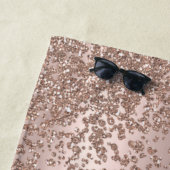 Serviette De Plage Faux Lashes Parties scintillant noire Diamants Ros (En situation)