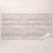 Serviette De Plage Faux Rustic Cream Wood (Devant)