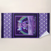 Serviette De Plage Fée de pluie violette (Devant)