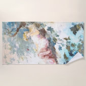 Serviette De Plage Fée des papillons Floral (Devant)