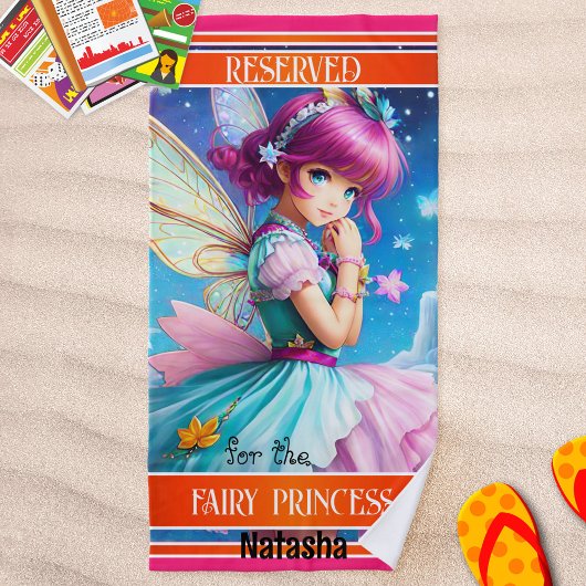 Serviette De Plage Fée Princesse Féminine Colorée