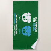 Serviette De Plage Feed Pig, Acorn  (Devant)