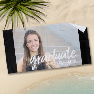 Serviette De Plage Félicitations Grad Photo pour Diplôme Virtuel