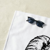 Serviette De Plage Félin élégant, saison fraîche (En situation)