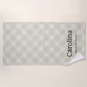 Serviette De Plage Femme de chambre moderne beige (Devant)