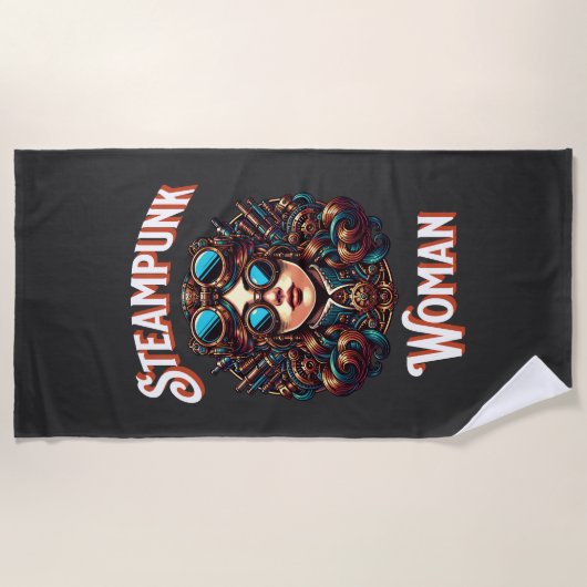 Serviette De Plage Femme de Steampunk (Devant)