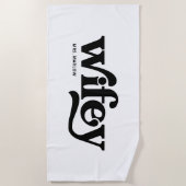 Serviette De Plage Femme mariée noire et blanche (Devant)