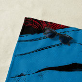 Serviette De Plage Femme surprise en Pop Art (En situation)