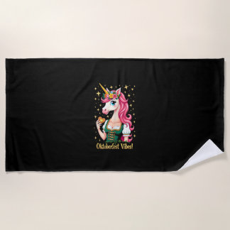 Serviette De Plage Femmes Licorne Oktoberfest Filles Vibrations Oktob