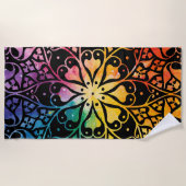 Serviette De Plage Fenêtre gothique Fierté arc-en-ciel (Devant)