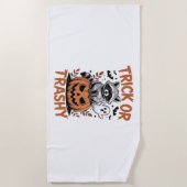 Serviette De Plage Feral Halloween Trick ou Trashy (Devant)