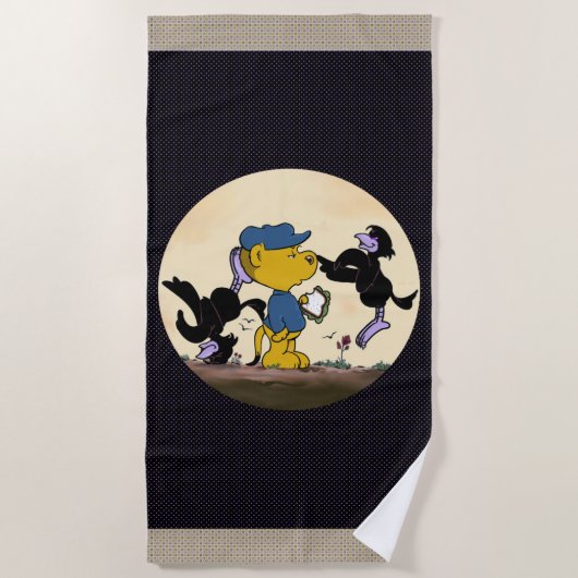 Serviette De Plage Ferald & Pesky Crows (Devant)
