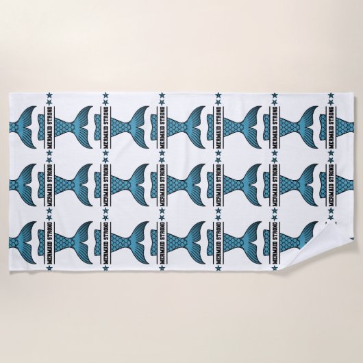 Serviette de plage ferme de sirène (Devant)