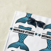 Serviette de plage ferme de sirène (En situation)
