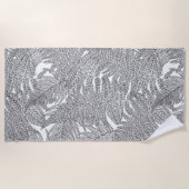 Serviette De Plage Ferme en noir et blanc (Devant)