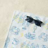 Serviette De Plage Festin de fruits de mer (En situation)