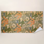 Serviette De Plage Festival de fleurs de William Morris Spring Compto (Devant)