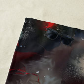 Serviette De Plage Festive de Noël de chien carlin (En situation)