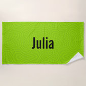 Serviette De Plage Fête de Bachelorette d'été vert néon Slime (Devant)
