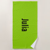 Serviette De Plage Fête de Bachelorette d'été vert néon Slime Mariage (Devant)