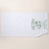 Serviette De Plage Fête de Fiançailles Côtière Moderne Cocktail Vert (Devant)
