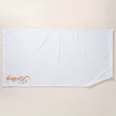 SERVIETTE DE PLAGE FÊTE DE FIANÇAILLES DE MARIÉE SUR MESURE MODERNE E (Devant)