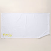 SERVIETTE DE PLAGE FÊTE DE FIANÇAILLES DE MARIÉE SUR MESURE MODERNE E (Devant)