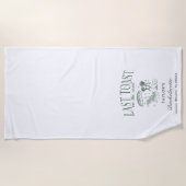 Serviette De Plage Fête de Fiançailles sur la Côte Cocktail Vert (Devant)