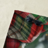 Serviette De Plage Fête de Noël du chien Airedale (En situation)