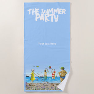 Serviette De Plage Fête de plage estivale