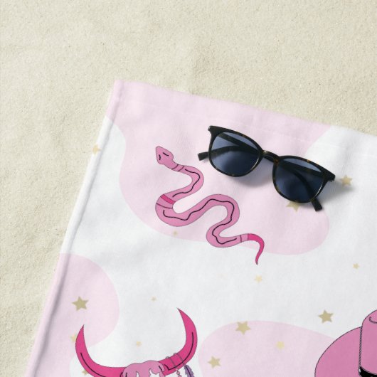 Serviette De Plage Fête de week-end de demoiselle d'honneur Disco Cow (En situation)