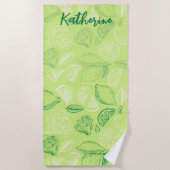 Serviette De Plage Fête de weekend de demoiselle d'honneur Citron (Devant)