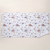 Serviette de plage fête des pères (Devant)