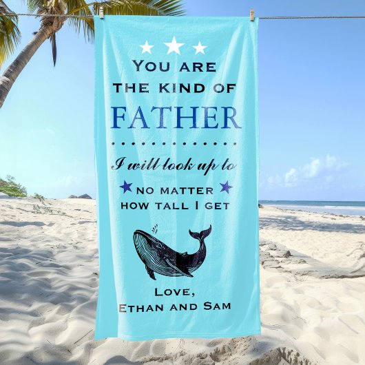 Serviette De Plage Fête des pères / Cadeau de plage pour l'anniversai