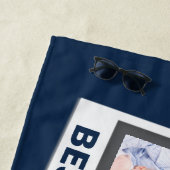 Serviette De Plage Fête des pères| Collage photo de Best Dad Ever 3 (En situation)