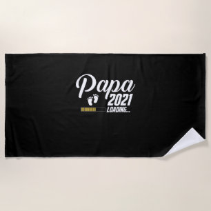 Serviette De Plage Fête des pères Papa Chargement 2021 Père pour la