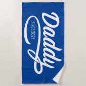 Serviette De Plage Fête des pères - Papa depuis... (Devant)