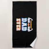 Serviette De Plage fête des pères | Père le plus fort jamais (Devant)