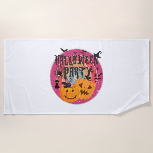 Serviette De Plage Fête d'Halloween (Devant)